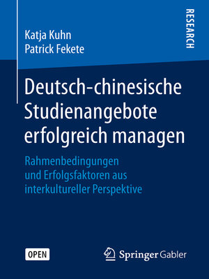 cover image of Deutsch-chinesische Studienangebote erfolgreich managen